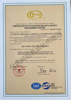 職業(yè)健康安全管理體系認(rèn)證證書-英